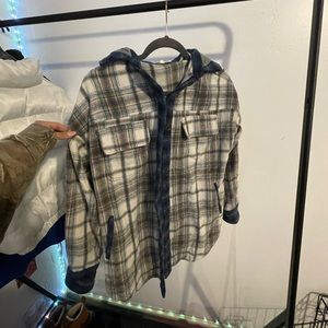 Gilded Intent zip-up flannel with hood!